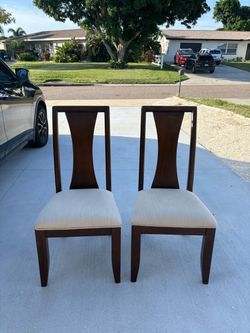Wooden Dining Chairs with Upholstered Seats