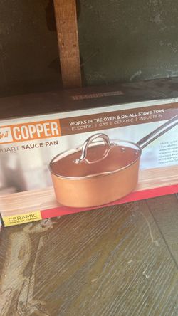 Copper Ceramic Non-Stick Sauce Pan with Lid