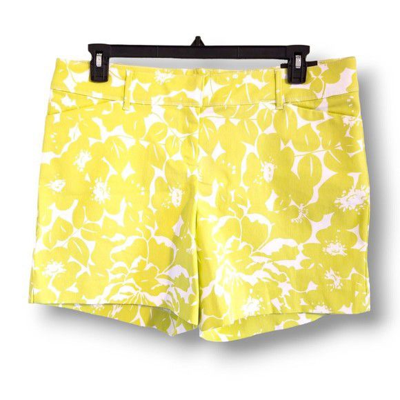 The Limited Women's Lime Green Size 14 Oversized Floral Summer Tailored Short