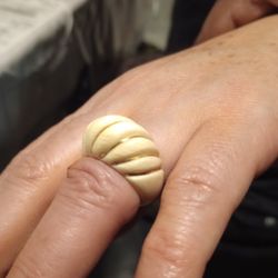 14kt 585 Domed Vintage Ring Sz 7