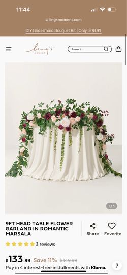 Romantic Marsala sweetheart table floral