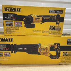 Dewalt Flexvolt Advantage 20v /60v Reciprocating Saw And Grinder (tool Only)