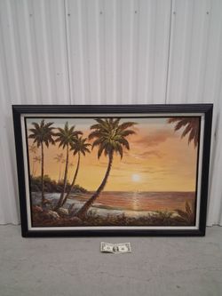 TROPICAL  BEACH  PAINTING