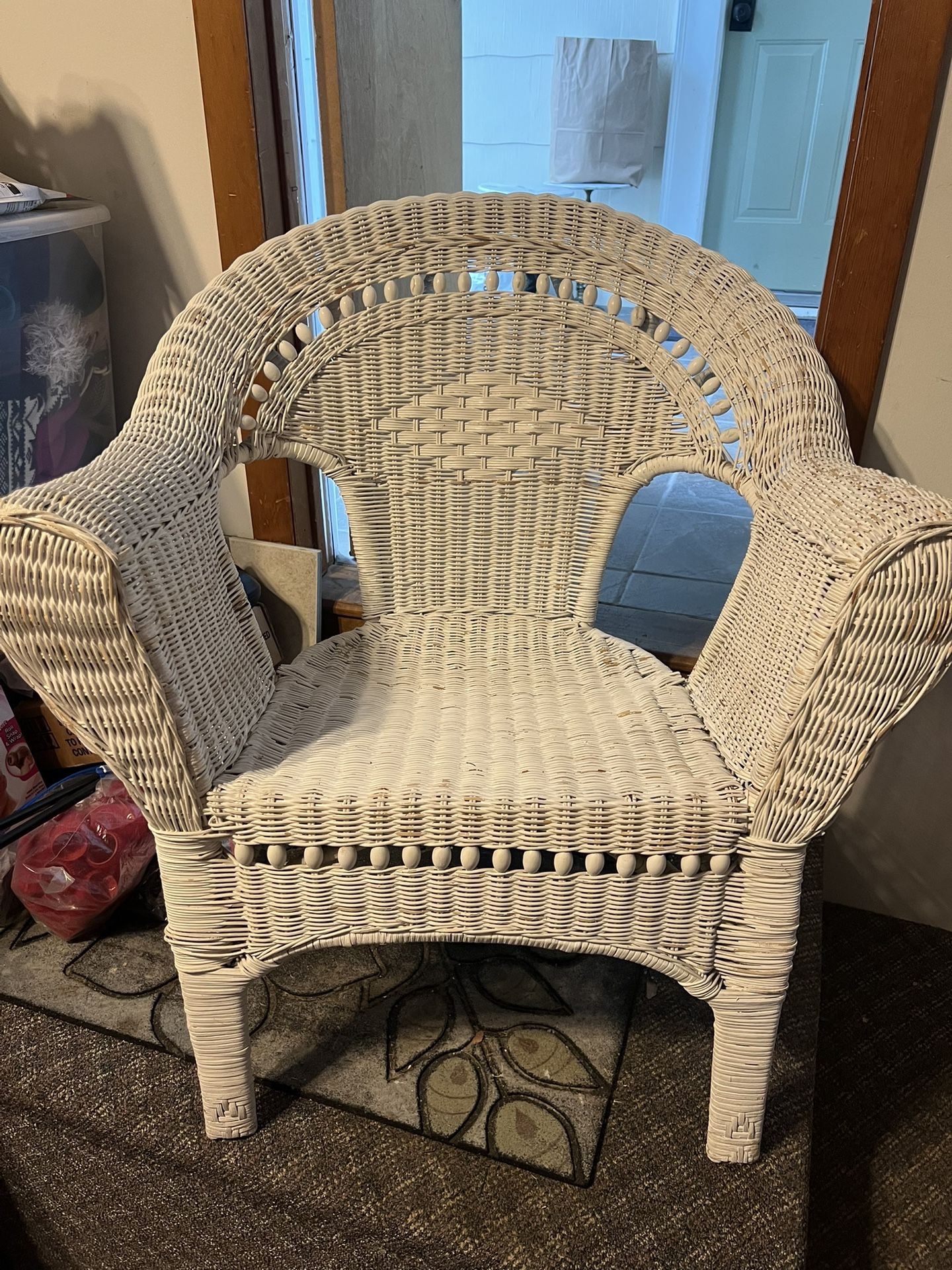 Wicker Love Seat And Chair