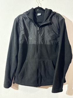New Balance Men's Full Zip Fleece Hoodie Jacket Black Media Zip Pocket
