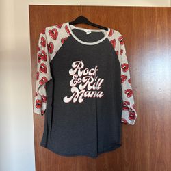 LuLaRoe  Long Sleeve Randy - Baseball Style T-shirt 3XL