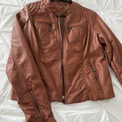 Women's leather jacket L