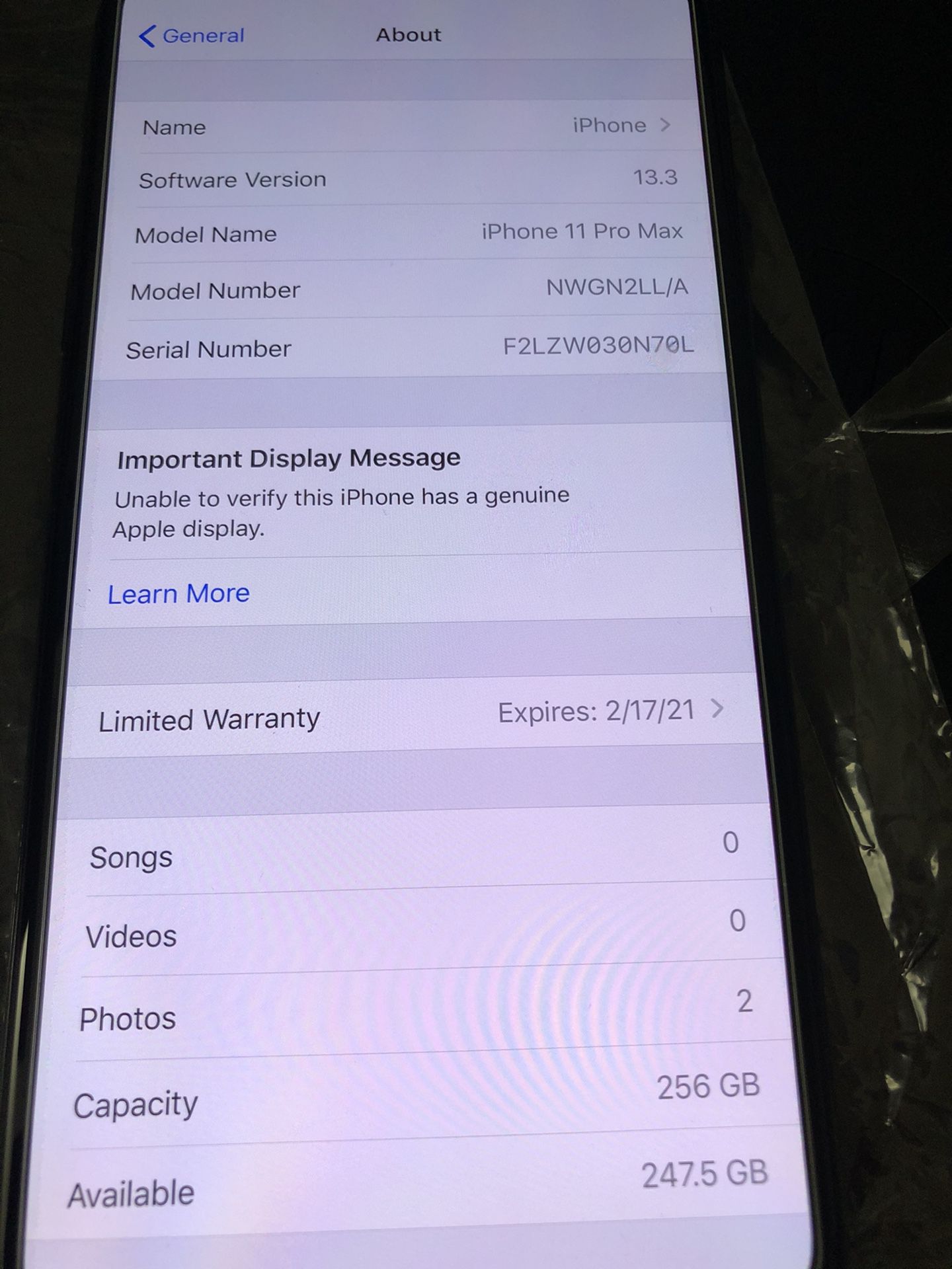 IPhone 11 Pro Max 256GB green unlocked