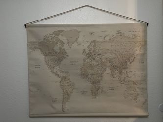 Vintage world map tapestry wall decor