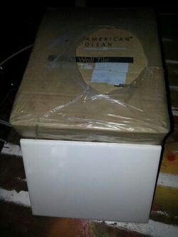 American Olean 6x8 ice white wall tiles