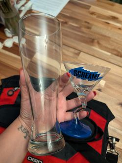 Beer and martini glass
