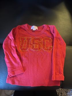 USC Trojans Baby Infant Youth Rhinestone Logo Shirt - Size 0-6 Months - New!