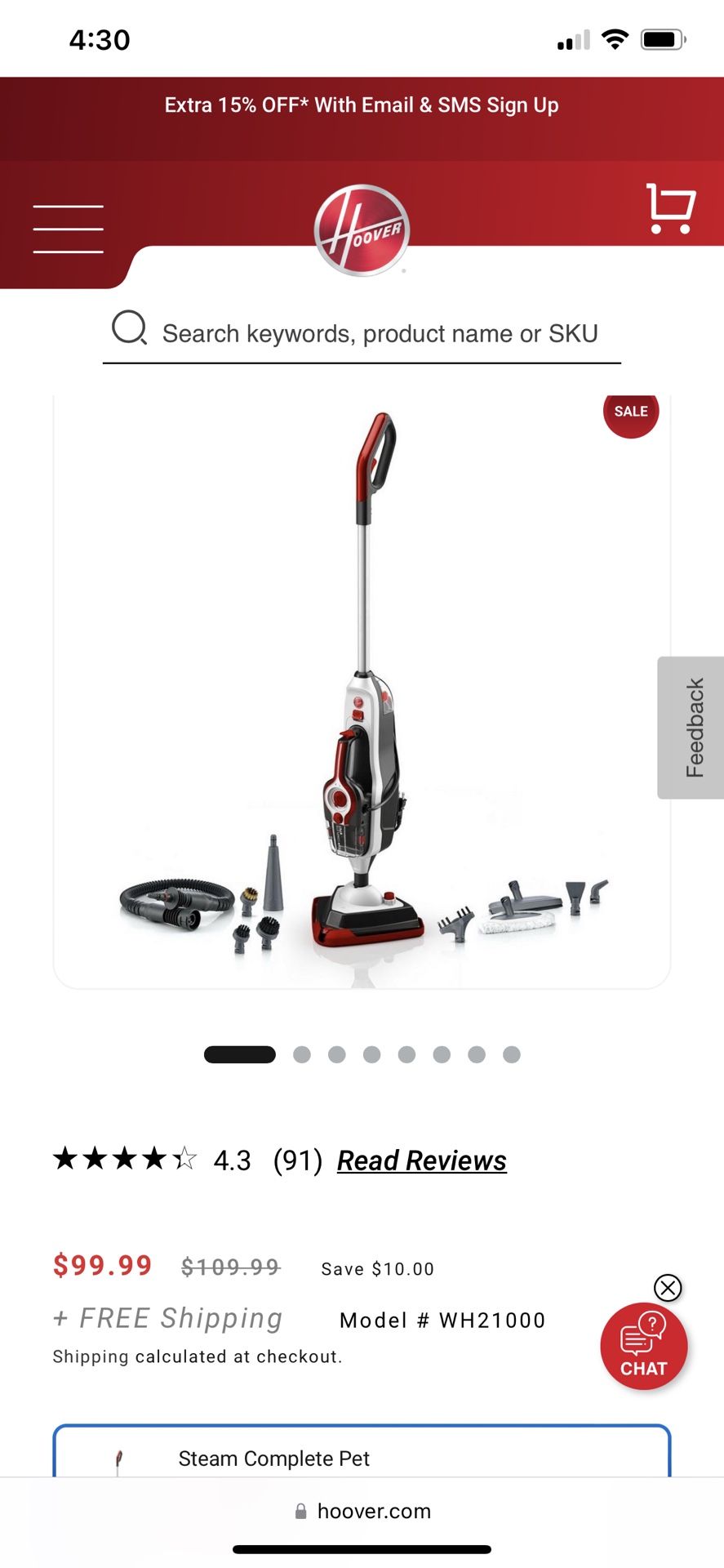 Hoover Steam Complete Pet