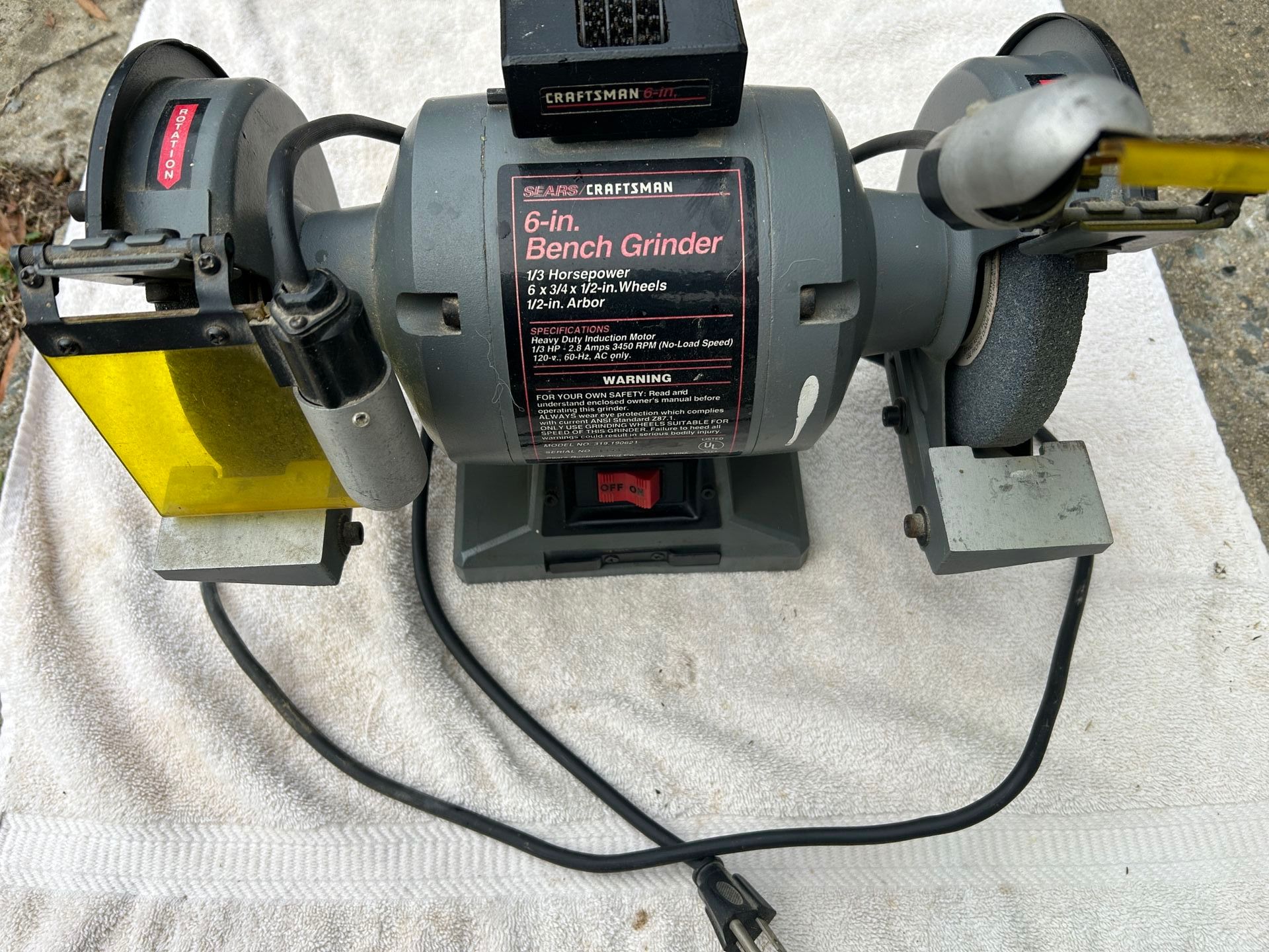 Sears Craftsman 6-in Bench Grinder