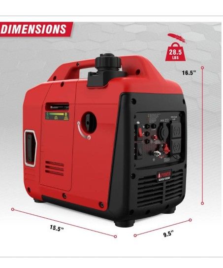 I POWER 1500 WATTS GASOLINE POWERED ULTRA LIGHT INVERTER GENERATOR NEW