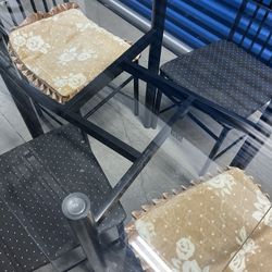 Glass Table Dining room Set With Chairs 