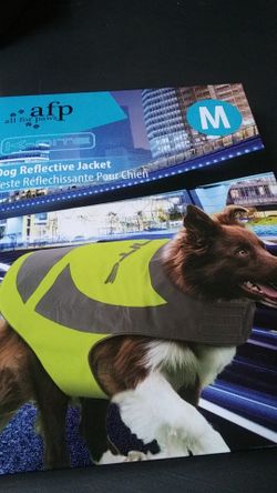 Dog coat reflective size med. Brand new