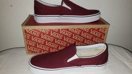 Vans Maroon Slip On Shoes