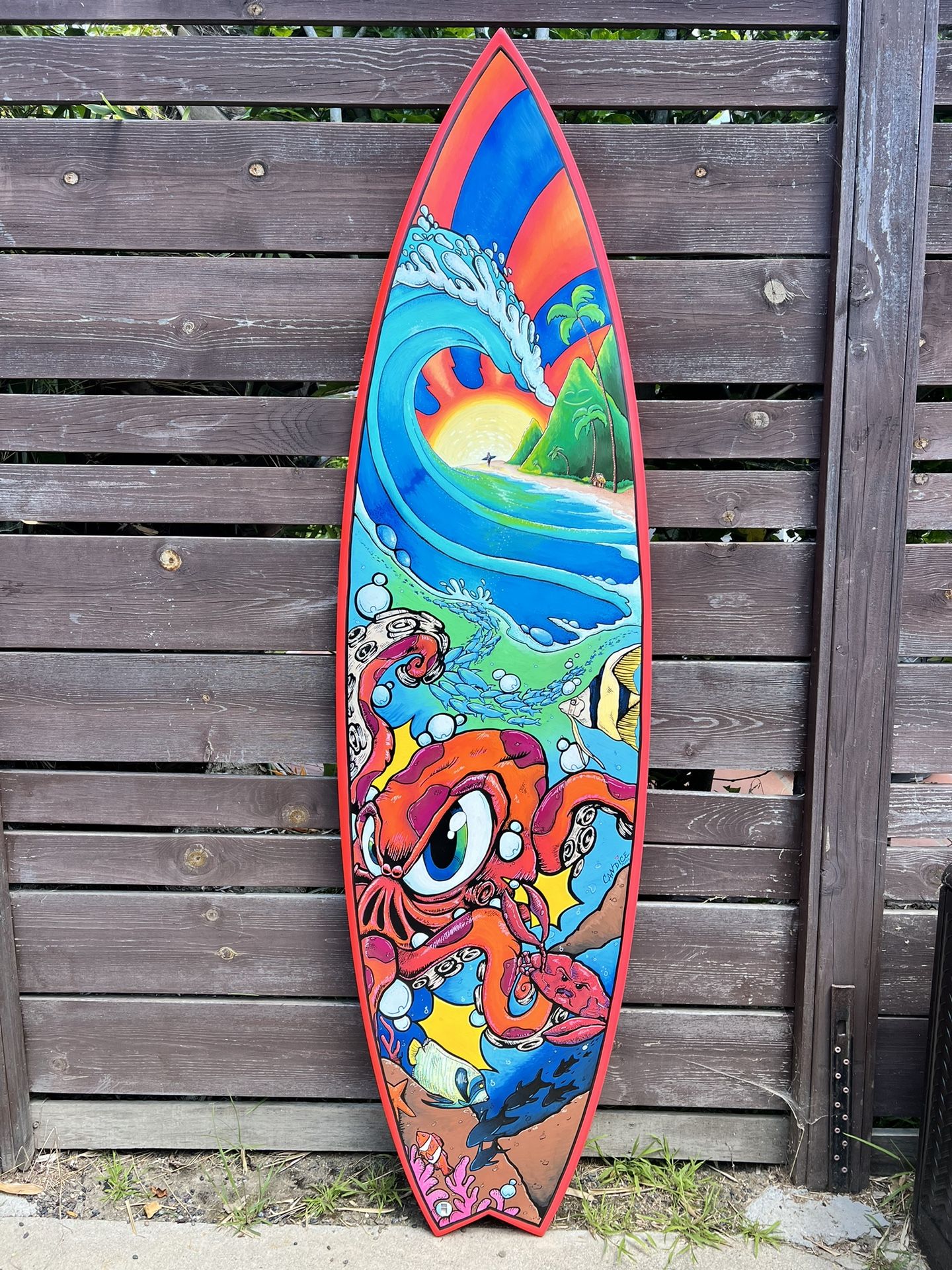 Custom Painted Surfboard