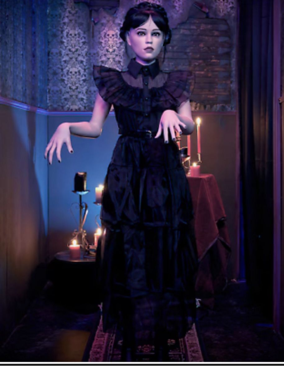 Lowes 2024 Addams Family 5ft Wednesday Raven Dance Animatronic Animated Doll