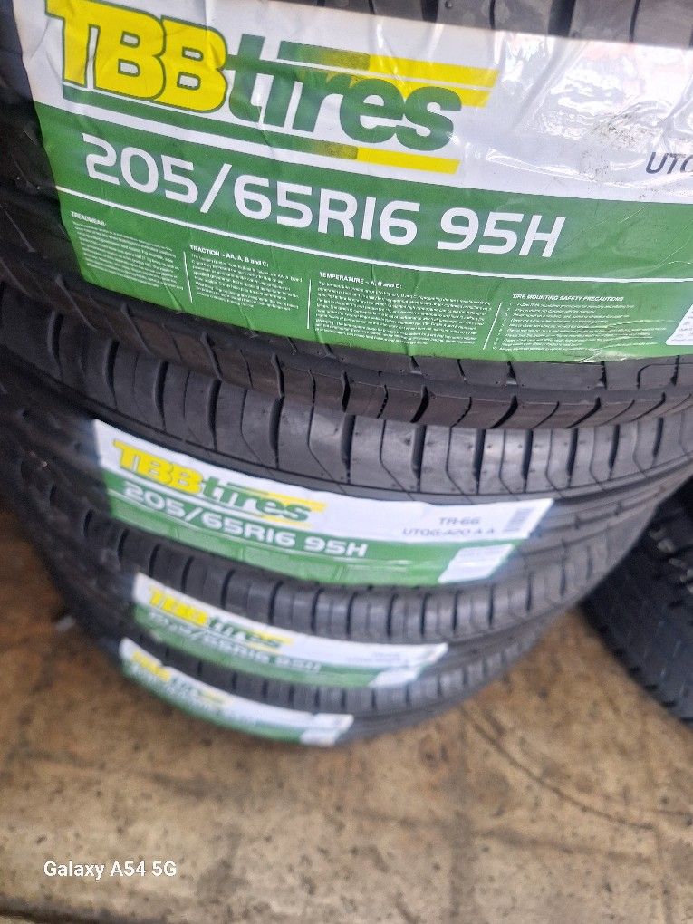 205/65/16/ TBB $350 New Fpur Tores