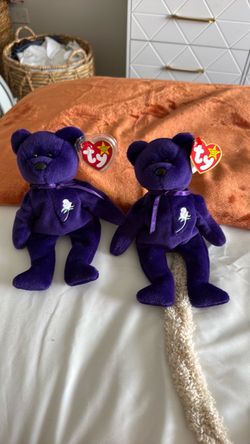 1997 Ty Beanie Baby Princess Diana Bear 2-Piece Set – China PVC – Original Tags