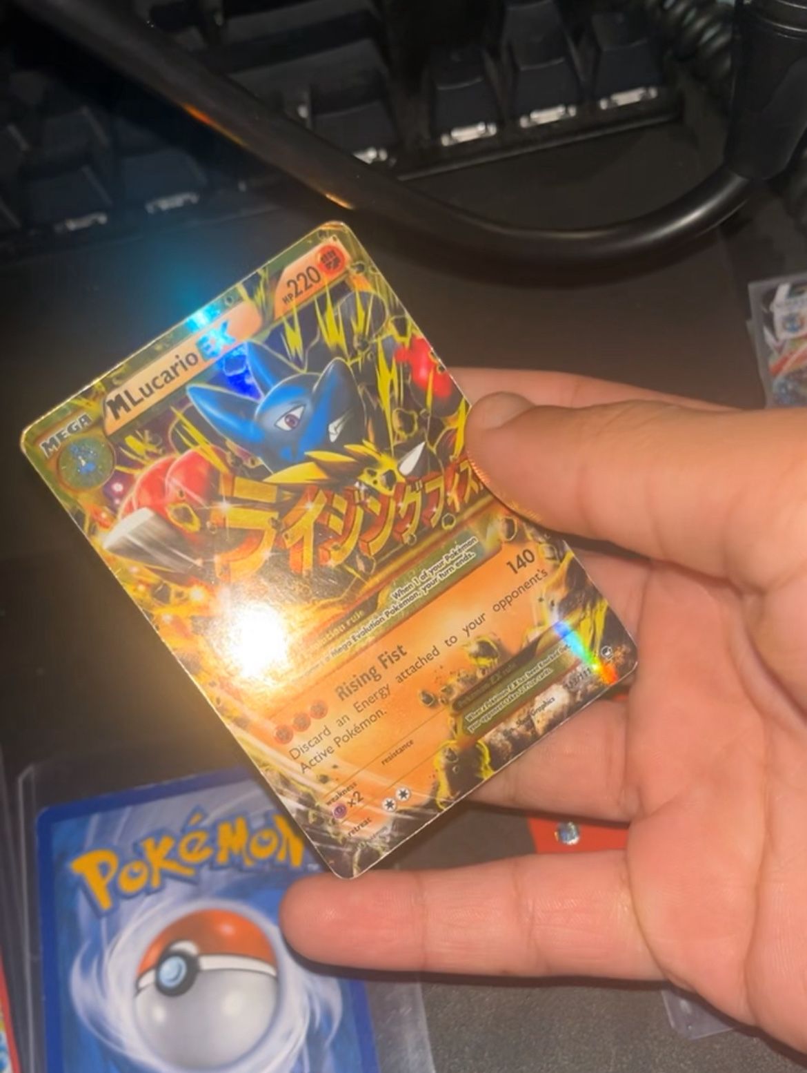Pokemon TCG Mega Lucario EX 2014 Secret Rare Holo Card 113/111 XY Furious Fists