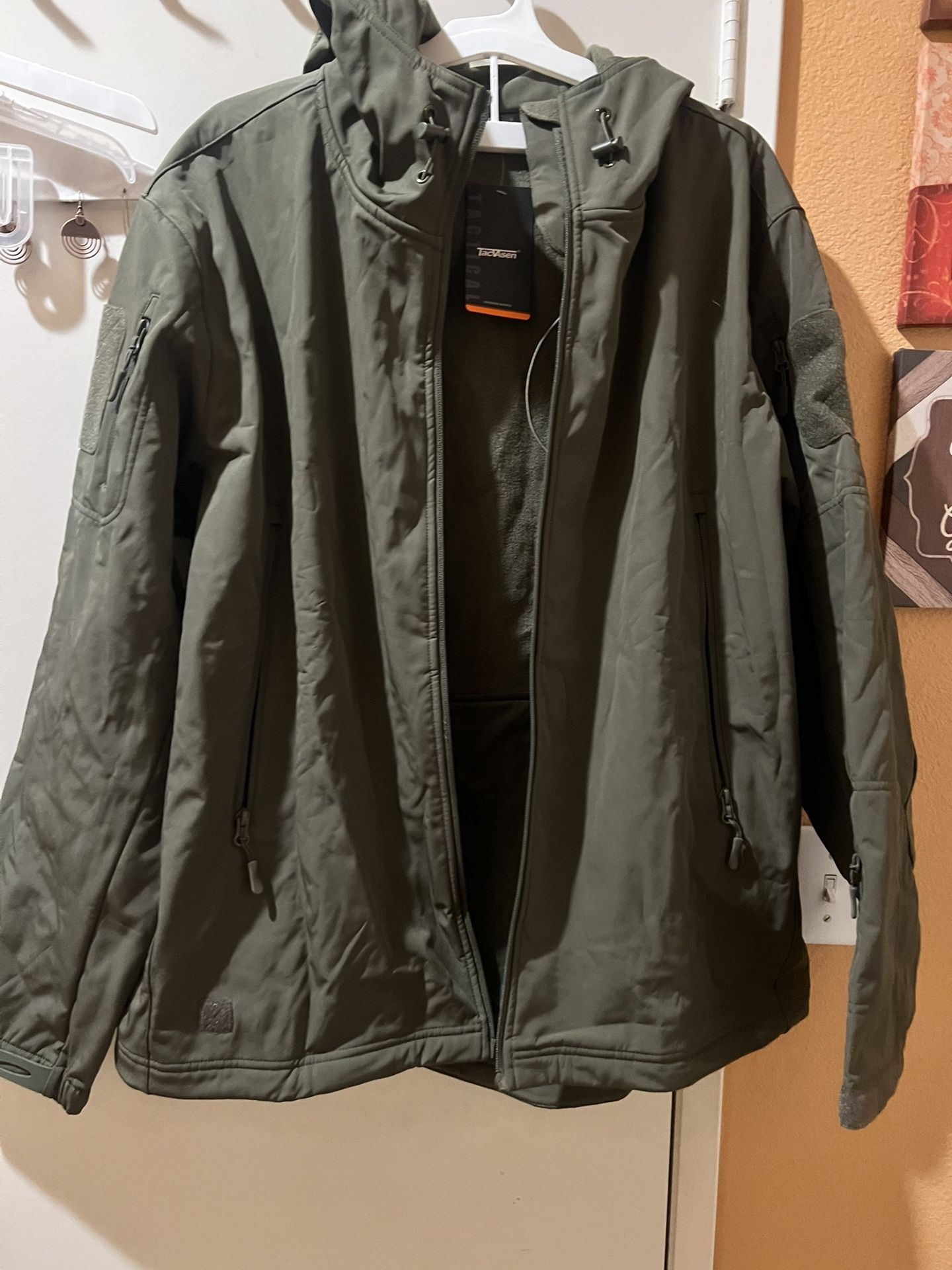 Military Warm Waterproof Hooded Jacket  with multiple pockets New. Size 2XL. FYI- Missing Zipper which is easy to replace