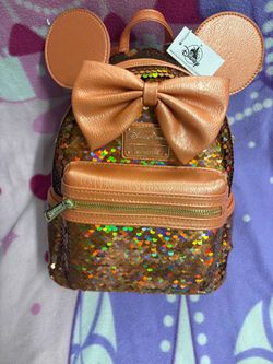 Loungefly Disney Parks Minnie Mouse Sequin Mini Backpack