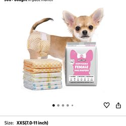 Dono Dog Diapers Female-60Pcs, Disposable Doggie Diapers with Wetness Indicator, Super Absorbent Leak-Proof Pet Puppy Diaper for Female Dogs in Peeing