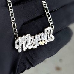 Jewelry 925 sterling silver two tone mariner link chain necklace niyah pendant chain 22.00” 2.80mm 9.70g