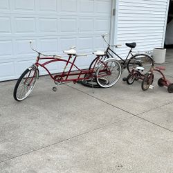 Vintage Bikes From The 60’s Tandem Daisy Daisy, Sportsman, Trikes