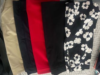 Lot of 5 Women’s Skirts Size 8 Knee Black/ Red/ Beige/ Floral/Blue