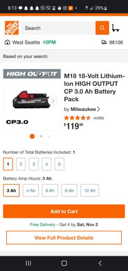 Brand New Milwaukee 3.0ah Battery