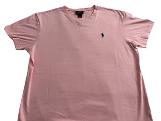 Polo Ralph Lauren Pink Classic V-Neck Short Sleeve T-shirt Men’s Size Large