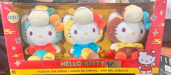Hello Kitty 2026 Year of the Horse 3-pack Plush Set