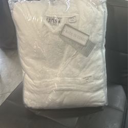 Open Box Plush Bathrobe Large White 