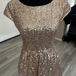 Windsor Sequin Rose Gold Dress