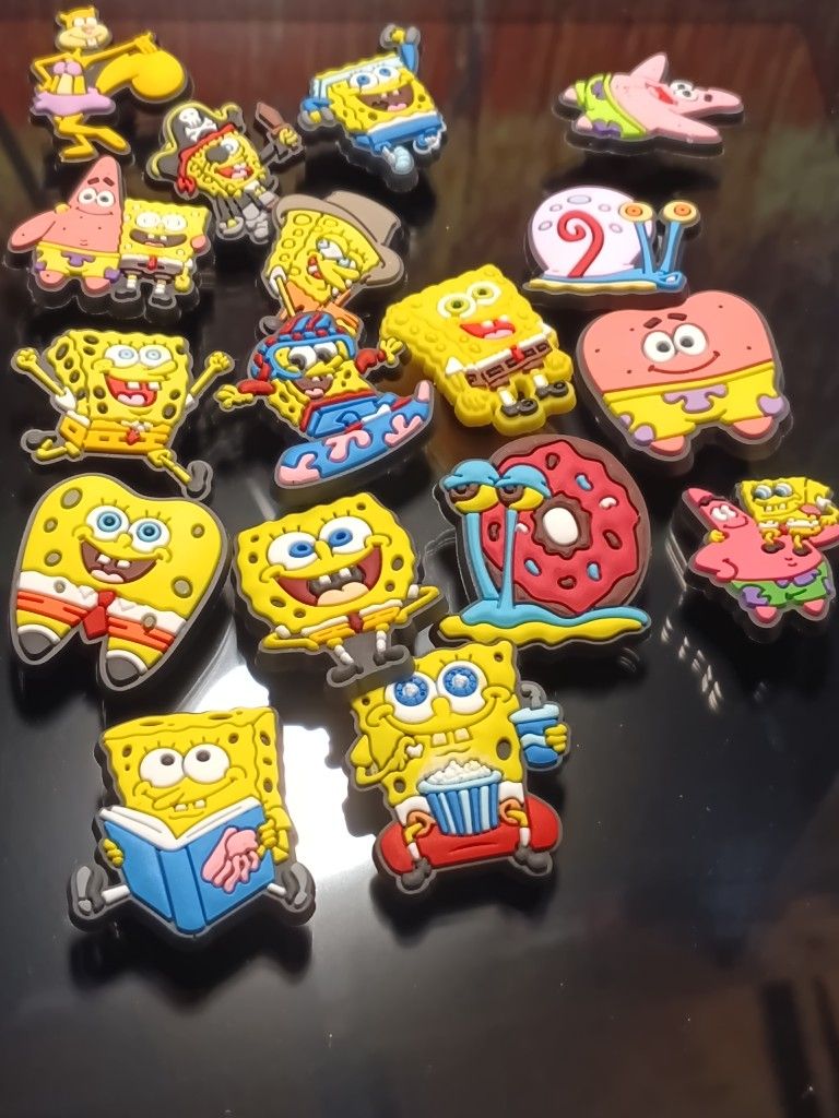 Sponge Bob Patrick Jibbitz Crocs Sneaker Charms 17 Piece.