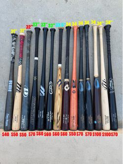 Baseball Wood Bat Pro Models Nice Quality Prices And Sizes Are Labeled In The Pictures Firm Price