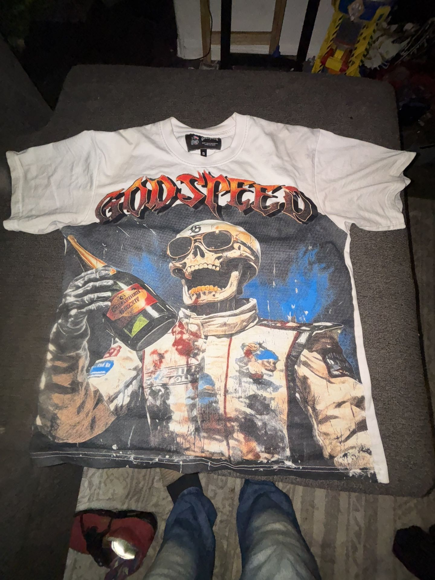 Godspeed Victory Toast T-Shirt Bone