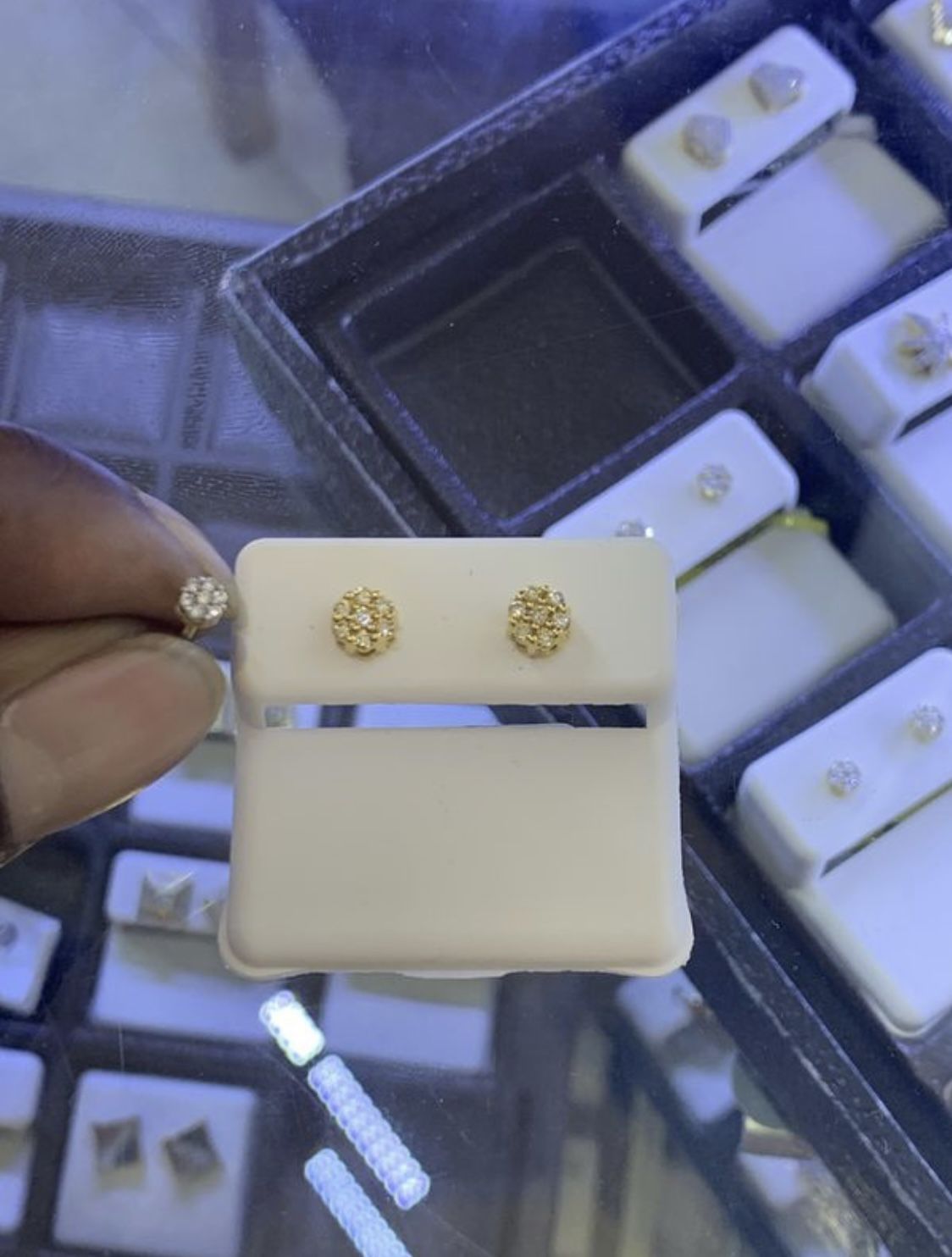 14k diamond earrings
