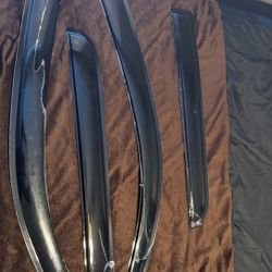 Black Window Deflectors Rain Guards For Toyota Tacoma (2024-Current)