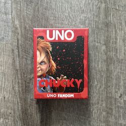 In Hand, Brand New, Never Opened Mattel - Uno Fandom Game Cards - Chucky Edition 