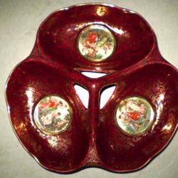 Vintage 1940’s Empire Ware Three Section Decorative Dish