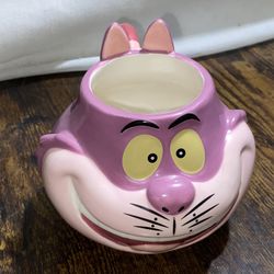 Disney Cheshire Cat Head Alice in Wonderland Coffee Mug Tea Cup Disney Parks 