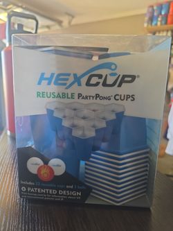HexCup Reusable Party Pong Cups Set
