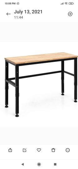 work table made of bamboo
