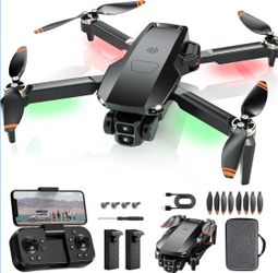 Brushless Motor Drones for Kids Beginners. 2K Camera, 40 Mins Flight, Auto Hover, Foldable RC Quadcopter, Gesture Photography