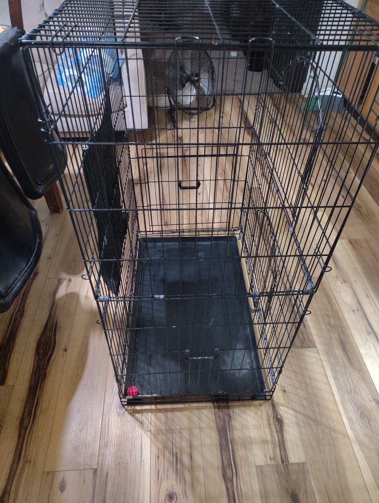 Tall Black Dog Cage